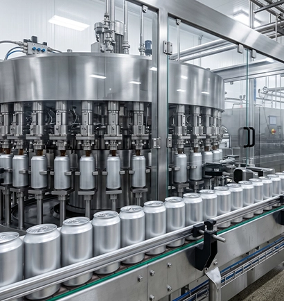 Aluminum can filling and seaming system high-speed operation