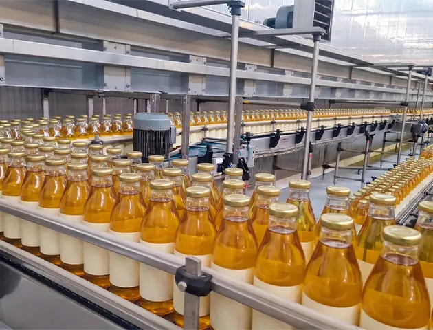 Fully automated dairy processing and beverage filling line