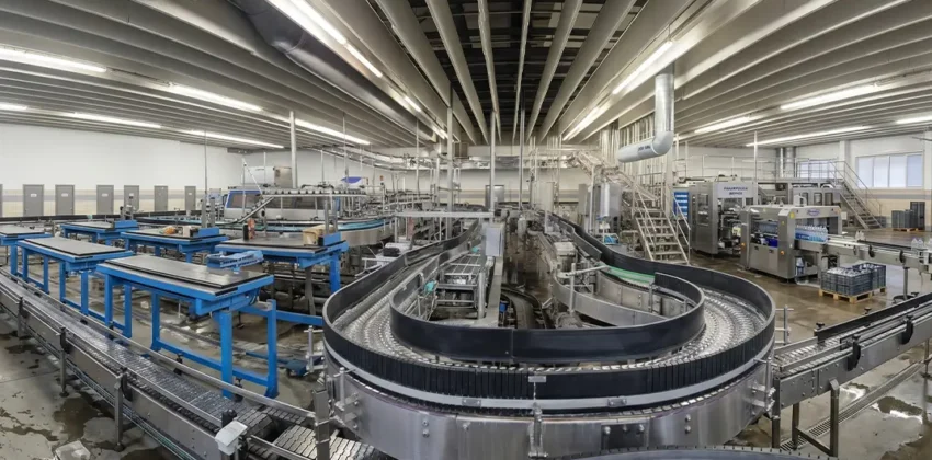 Integrated industrial services for dairy and beverage production plants